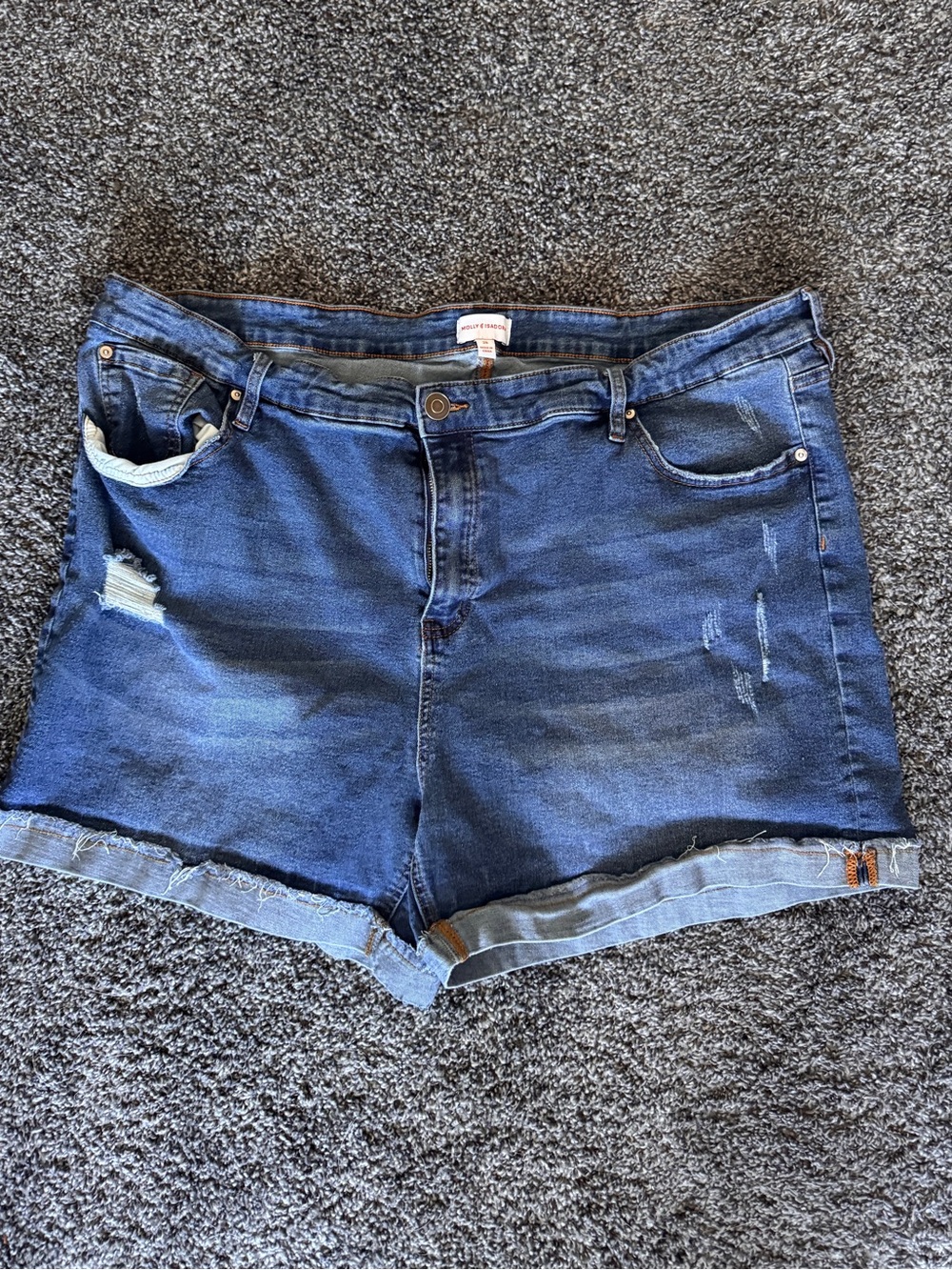 Molly&Isadora Distressed Denim Shorts